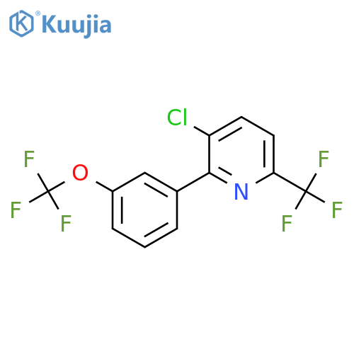 3-Chloro-2-(3-(trifluoromethoxy)phenyl)-6-(trifluoromethyl)pyridine structure