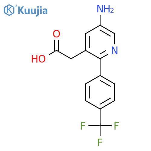 5-Amino-2-(4-(trifluoromethyl)phenyl)pyridine-3-acetic acid structure