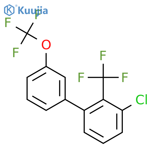 3-Chloro-3'-(trifluoromethoxy)-2-(trifluoromethyl)biphenyl structure