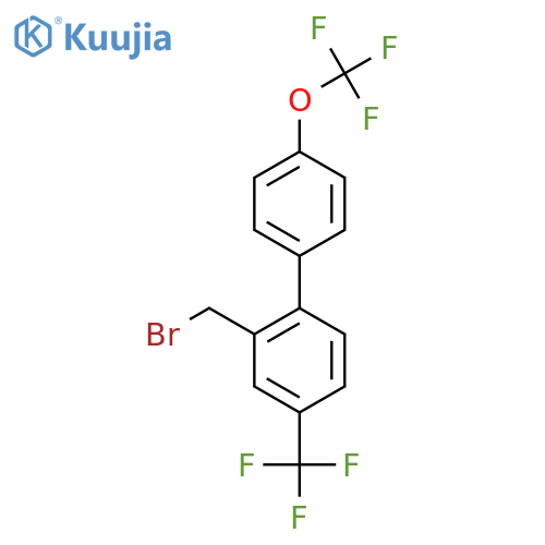 2-Bromomethyl-4'-(trifluoromethoxy)-4-(trifluoromethyl)biphenyl structure