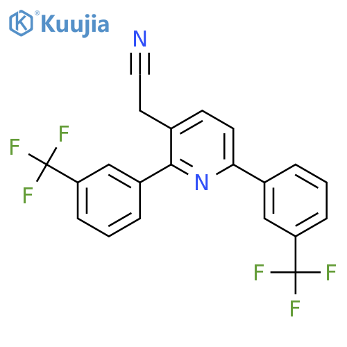 2,6-Bis(3-(trifluoromethyl)phenyl)pyridine-3-acetonitrile structure