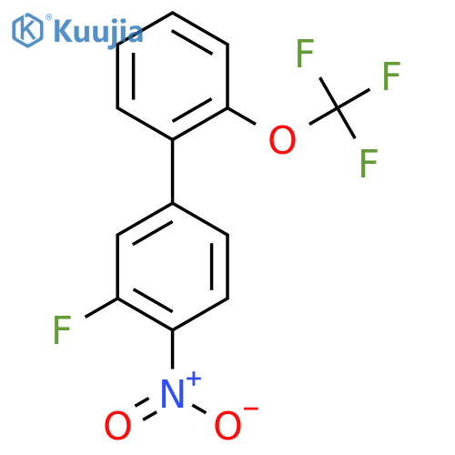 3-Fluoro-4-nitro-2'-(trifluoromethoxy)biphenyl structure