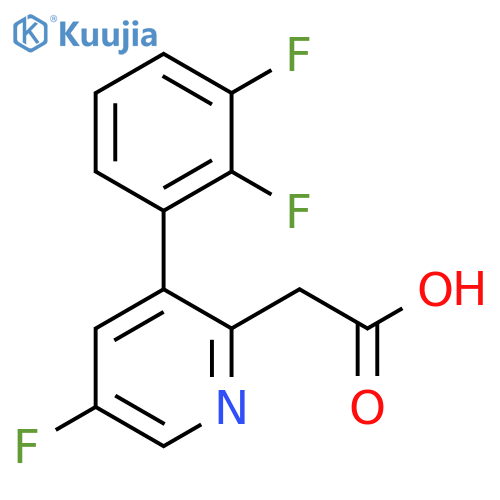 3-(2,3-Difluorophenyl)-5-fluoropyridine-2-acetic acid structure