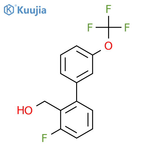 3-Fluoro-3'-(trifluoromethoxy)biphenyl-2-methanol structure