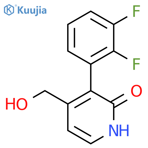 3-(2,3-Difluorophenyl)-2-hydroxypyridine-4-methanol structure