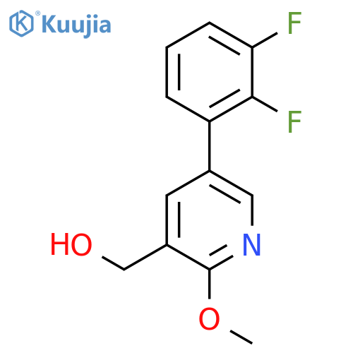 5-(2,3-Difluorophenyl)-2-methoxypyridine-3-methanol structure
