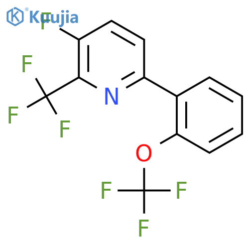 3-Fluoro-6-(2-(trifluoromethoxy)phenyl)-2-(trifluoromethyl)pyridine structure