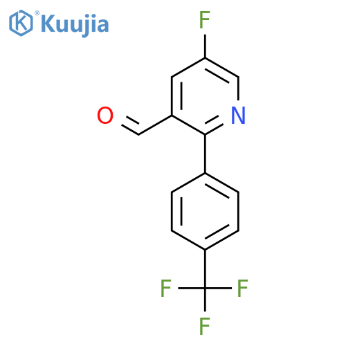 5-Fluoro-2-(4-(trifluoromethyl)phenyl)nicotinaldehyde structure