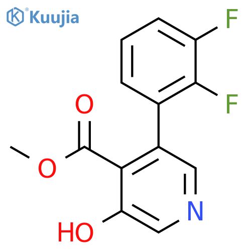 Methyl 3-(2,3-difluorophenyl)-5-hydroxyisonicotinate structure