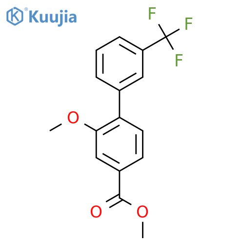 2-Methoxy-3'-(trifluoromethyl)biphenyl-4-carboxylic acid methyl ester structure