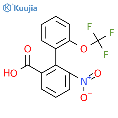 6-Nitro-2'-(trifluoromethoxy)biphenyl-2-carboxylic acid structure