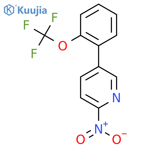 2-Nitro-5-(2-(trifluoromethoxy)phenyl)pyridine structure