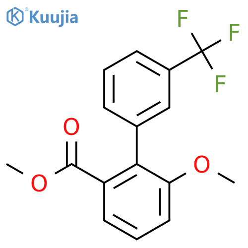 6-Methoxy-3'-(trifluoromethyl)biphenyl-2-carboxylic acid methyl ester structure