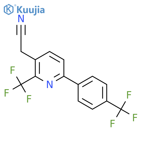 2-(Trifluoromethyl)-6-(4-(trifluoromethyl)phenyl)pyridine-3-acetonitrile structure