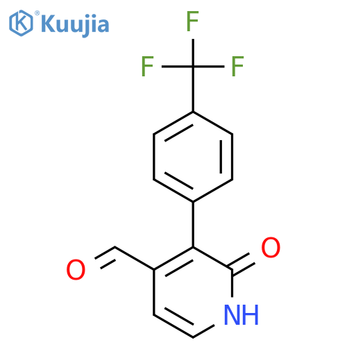 2-Hydroxy-3-(4-(trifluoromethyl)phenyl)isonicotinaldehyde structure