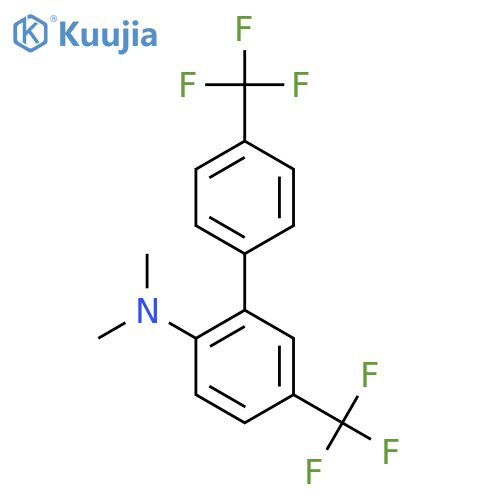 (5,4'-Bis(trifluoromethyl)biphenyl-2-yl)-dimethyl-amine structure