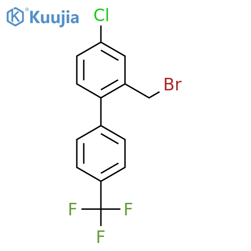 2-Bromomethyl-4-chloro-4'-(trifluoromethyl)biphenyl structure