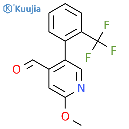 2-Methoxy-5-(2-(trifluoromethyl)phenyl)isonicotinaldehyde structure