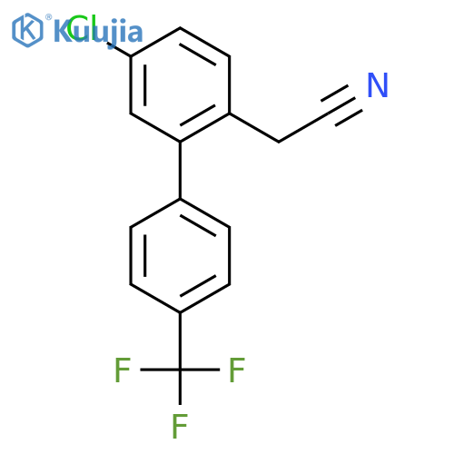 5-Chloro-4'-(trifluoromethyl)biphenyl-2-acetonitrile structure