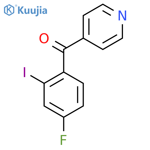 4-(4-Fluoro-2-iodobenzoyl)pyridine structure