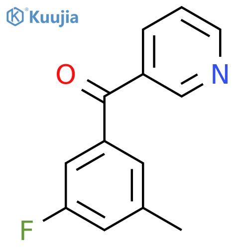 3-(3-Fluoro-5-methylbenzoyl)pyridine structure