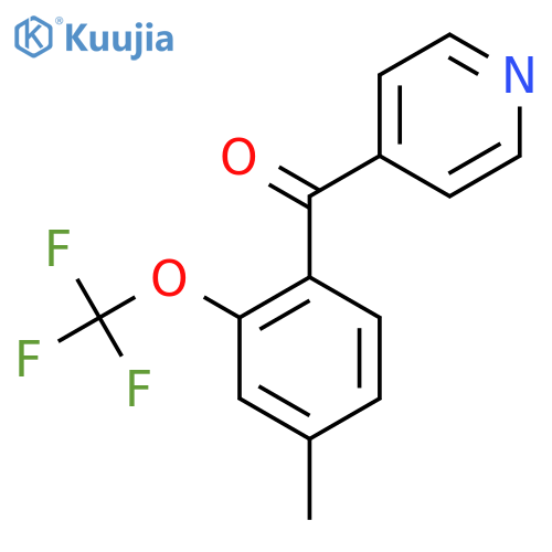 4-(4-Methyl-2-(trifluoromethoxy)benzoyl)pyridine structure