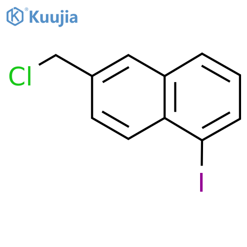 2-(Chloromethyl)-5-iodonaphthalene structure