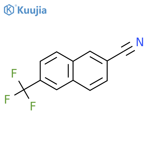 2-Cyano-6-(trifluoromethyl)naphthalene structure