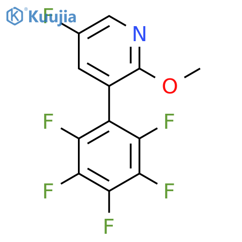5-Fluoro-2-methoxy-3-(perfluorophenyl)pyridine structure
