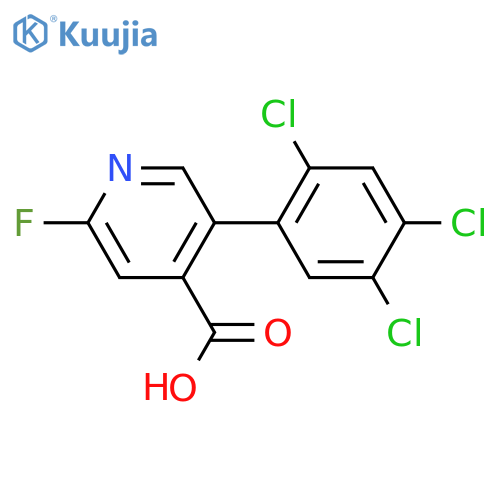 2-Fluoro-5-(2,4,5-trichlorophenyl)isonicotinic acid structure