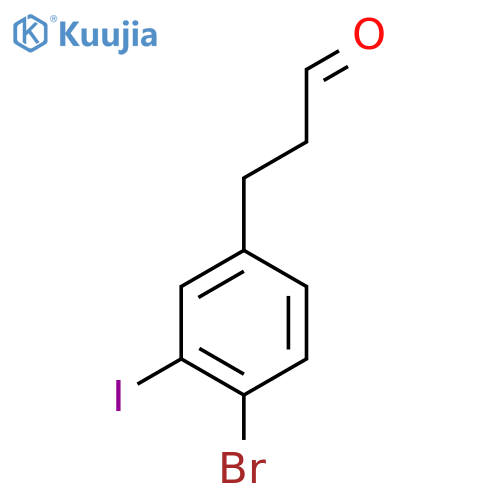 3-(4'-Bromo-3'-iodophenyl)propionaldehyde structure