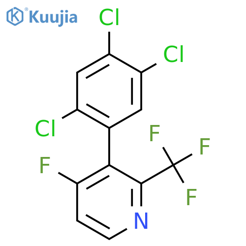 4-Fluoro-3-(2,4,5-trichlorophenyl)-2-(trifluoromethyl)pyridine structure