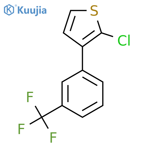 2-Chloro-3-(3-(trifluoromethyl)phenyl)thiophene structure