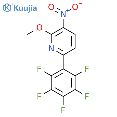 2-Methoxy-3-nitro-6-(perfluorophenyl)pyridine structure