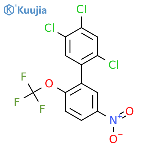 5'-Nitro-2,4,5-trichloro-2'-(trifluoromethoxy)biphenyl structure