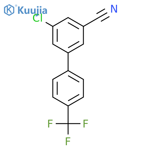5-Chloro-4'-(trifluoromethyl)biphenyl-3-carbonitrile structure
