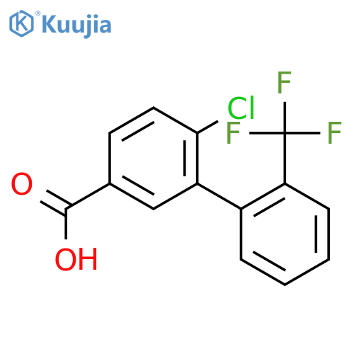 4-chloro-3-[2-(trifluoromethyl)phenyl]benzoic Acid structure