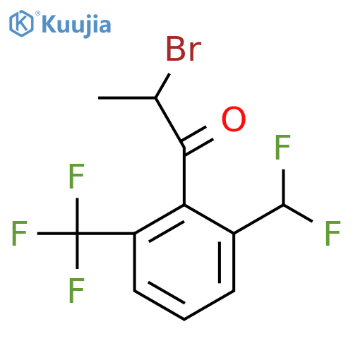 2-Bromo-2'-(difluoromethyl)-6'-(trifluoromethyl)propiophenone structure