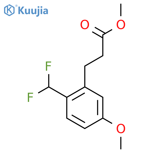 Methyl 3-(2'-(difluoromethyl)-5'-methoxyphenyl)propionate structure