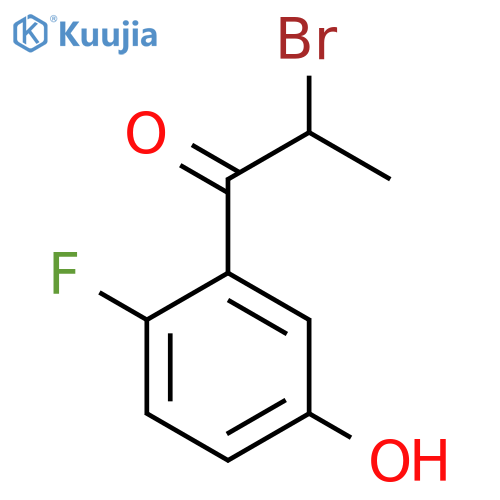 2-Bromo-2'-fluoro-5'-hydroxypropiophenone structure