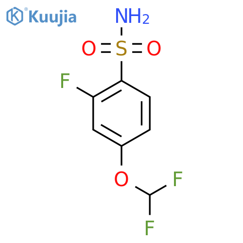 4-(difluoromethoxy)-2-fluorobenzene-1-sulfonamide structure