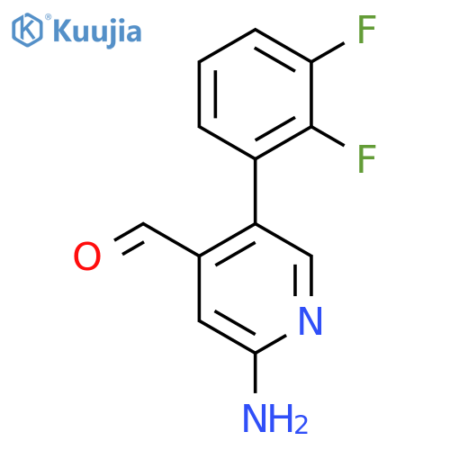 2-Amino-5-(2,3-difluorophenyl)isonicotinaldehyde structure