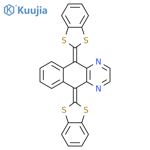 Benzo[g]quinoxaline, 5,10-bis(1,3-benzodithiol-2-ylidene)-5,10-dihydro- structure