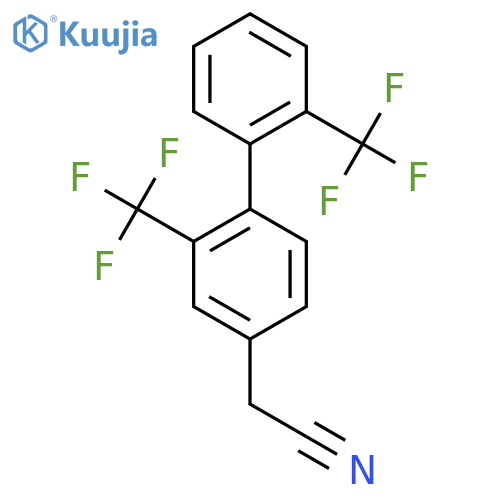 2,2'-Bis(trifluoromethyl)biphenyl-4-acetonitrile structure