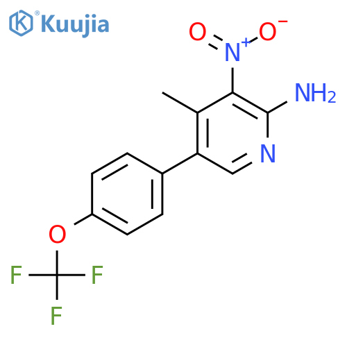 2-Amino-4-methyl-3-nitro-5-(4-(trifluoromethoxy)phenyl)pyridine structure