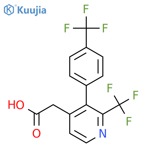2-(Trifluoromethyl)-3-(4-(trifluoromethyl)phenyl)pyridine-4-acetic acid structure