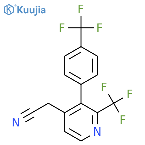 2-(Trifluoromethyl)-3-(4-(trifluoromethyl)phenyl)pyridine-4-acetonitrile structure