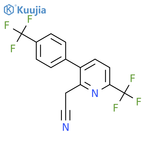 6-(Trifluoromethyl)-3-(4-(trifluoromethyl)phenyl)pyridine-2-acetonitrile structure