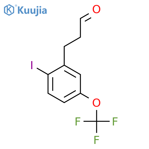 3-(2'-Iodo-5'-(trifluoromethoxy)phenyl)propionaldehyde structure