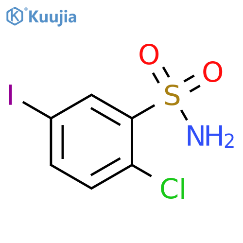2-chloro-5-iodobenzene-1-sulfonamide structure